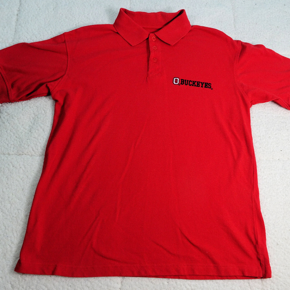 NCAA Ohio State University Cadre Red Polo Small